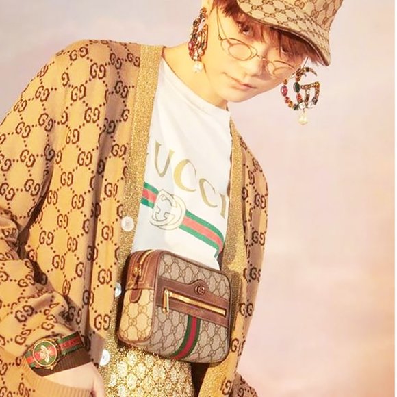 Gucci Medium Ophidia GG Supreme Canvas/Leather Belt Bag Size 75cm - Picture 14 of 14